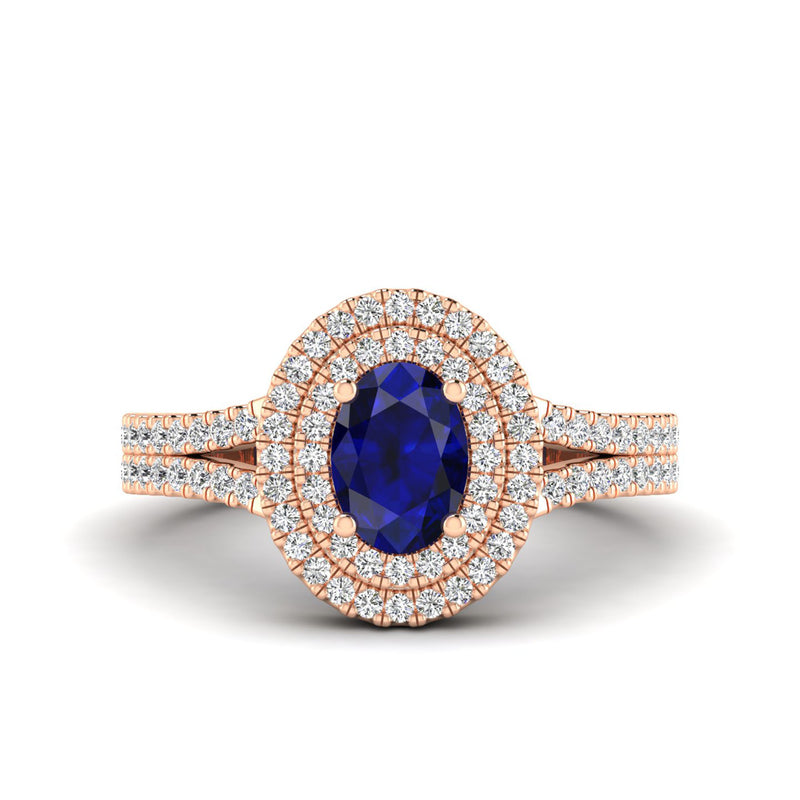 14K Rose Gold - Sapphire
