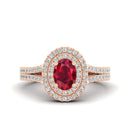 14K Rose Gold - Ruby