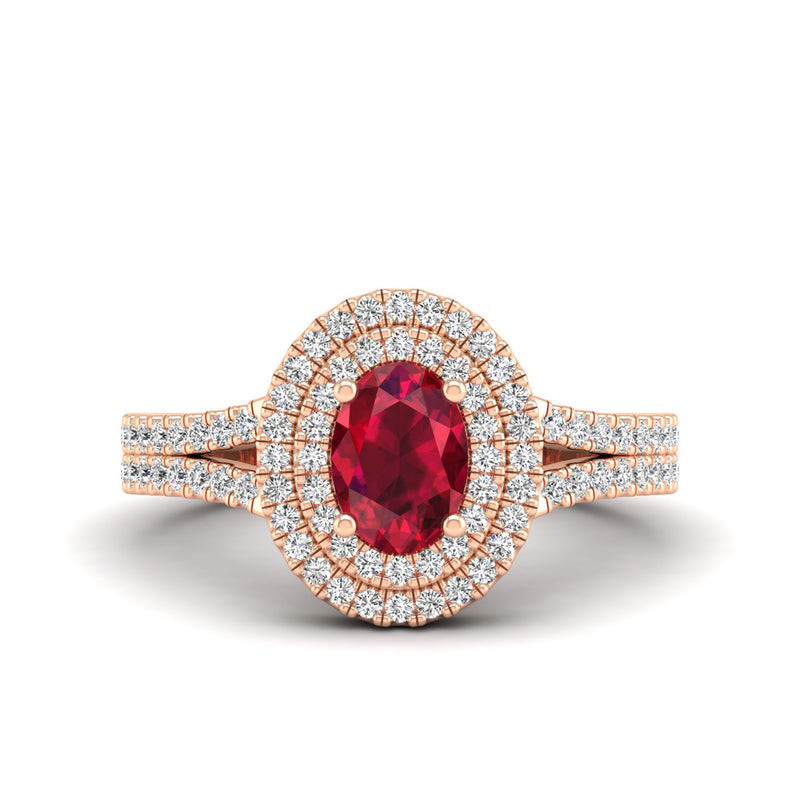 14K Rose Gold - Ruby