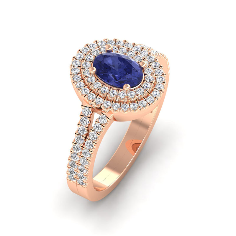 14K Rose Gold - Tanzanite