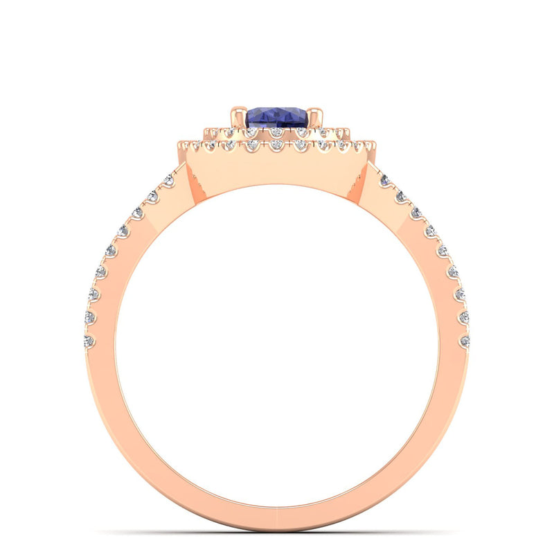 14K Rose Gold - Tanzanite