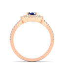 14K Rose Gold - Sapphire
