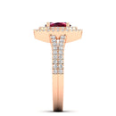 14K Rose Gold - Ruby