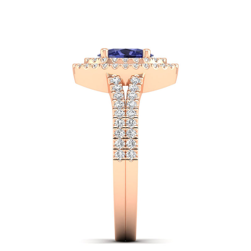 14K Rose Gold - Tanzanite