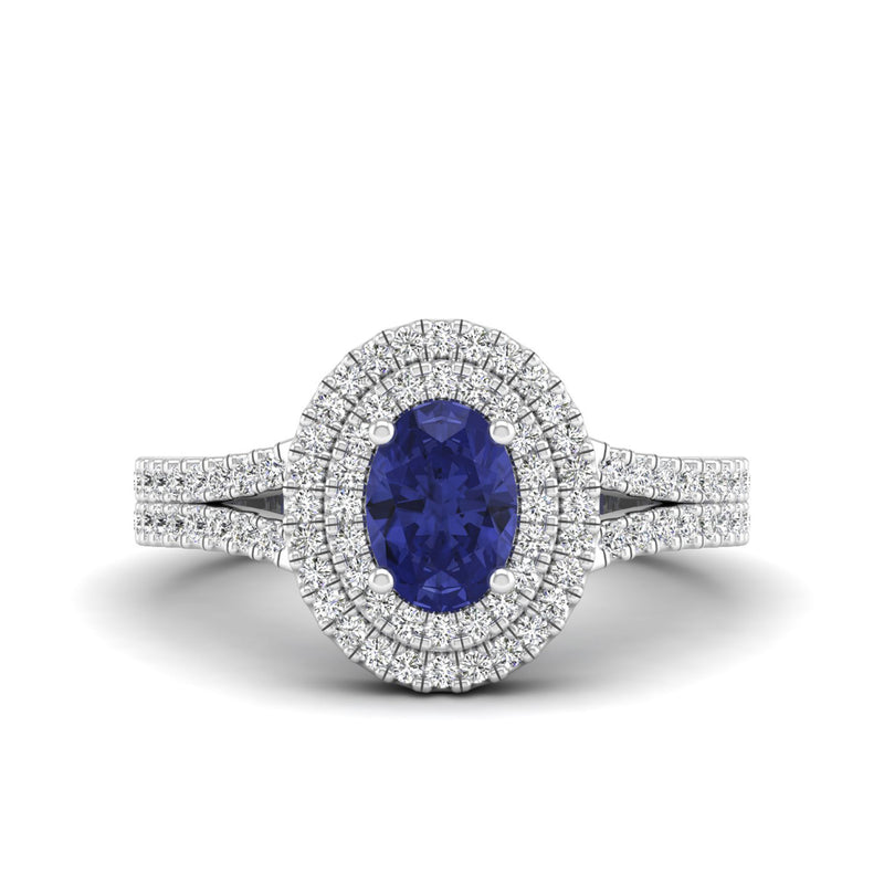 14K White Gold - Tanzanite