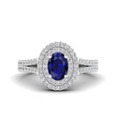 14K White Gold - Sapphire