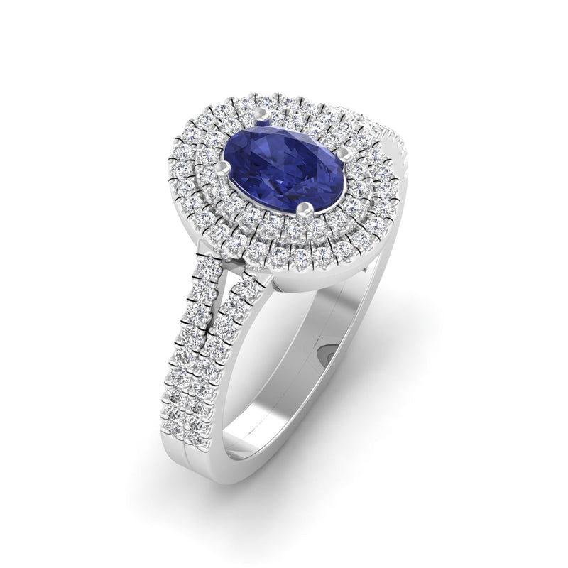 14K White Gold - Tanzanite