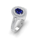14K White Gold - Sapphire