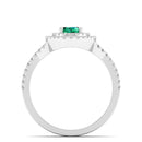 14K White Gold - Emerald