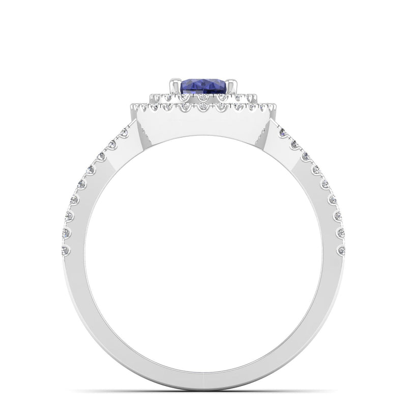 14K White Gold - Tanzanite