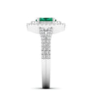 14K White Gold - Emerald