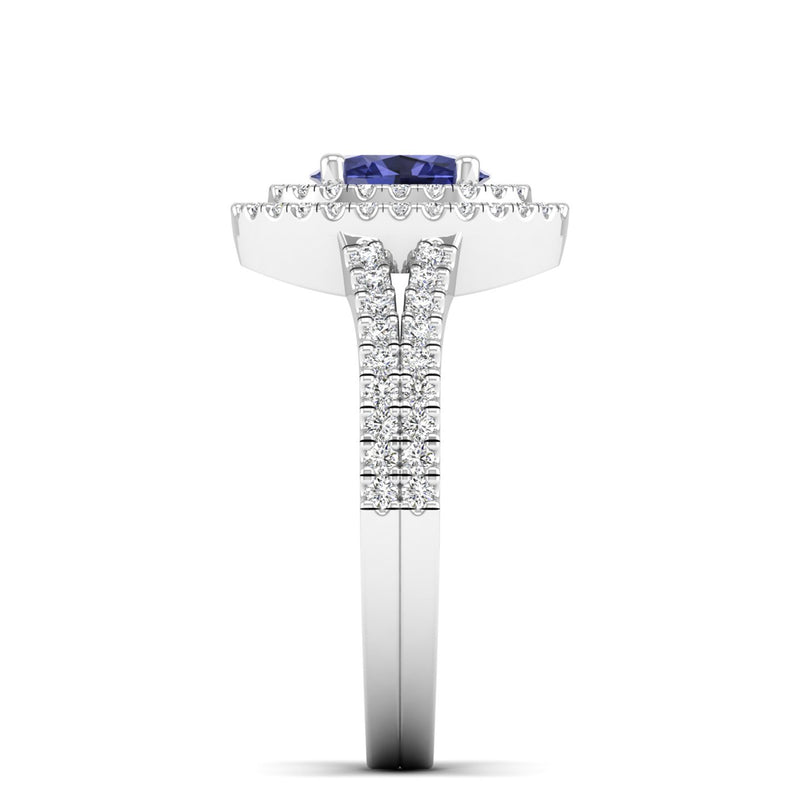 14K White Gold - Tanzanite