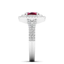 14K White Gold - Ruby