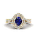 14K Yellow Gold - Sapphire