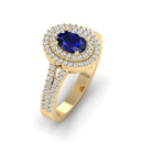 14K Yellow Gold - Sapphire