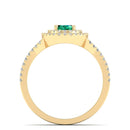 14K Yellow Gold - Emerald