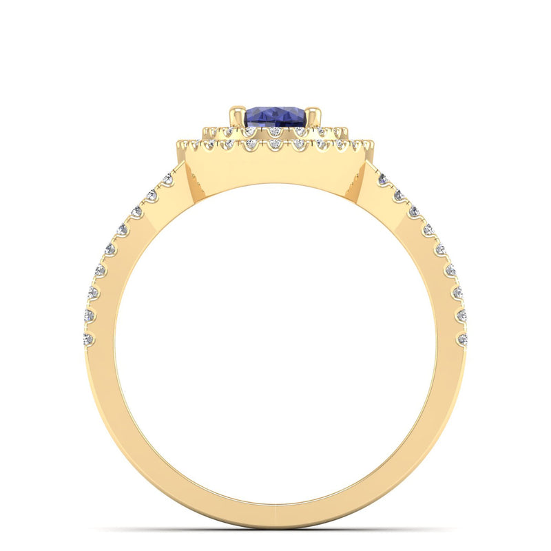 14K Yellow Gold - Tanzanite