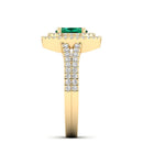 14K Yellow Gold - Emerald