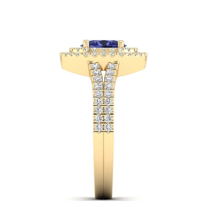 14K Yellow Gold - Tanzanite