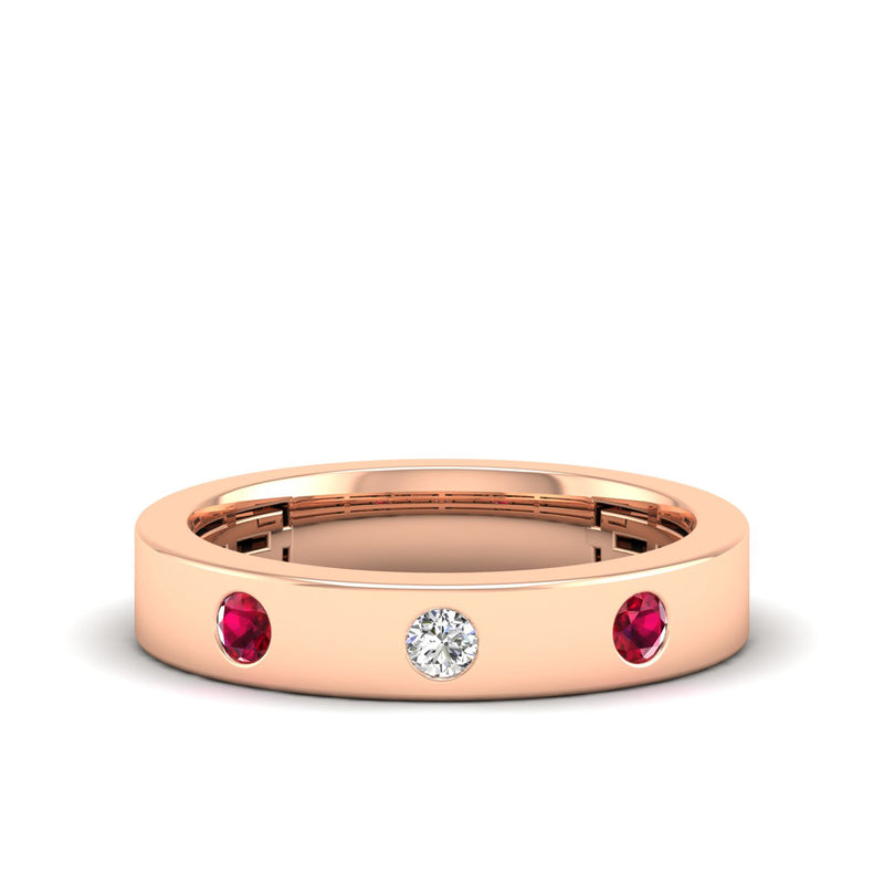 14K Rose Gold - Ruby