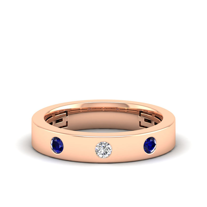 14K Rose Gold - Sapphire