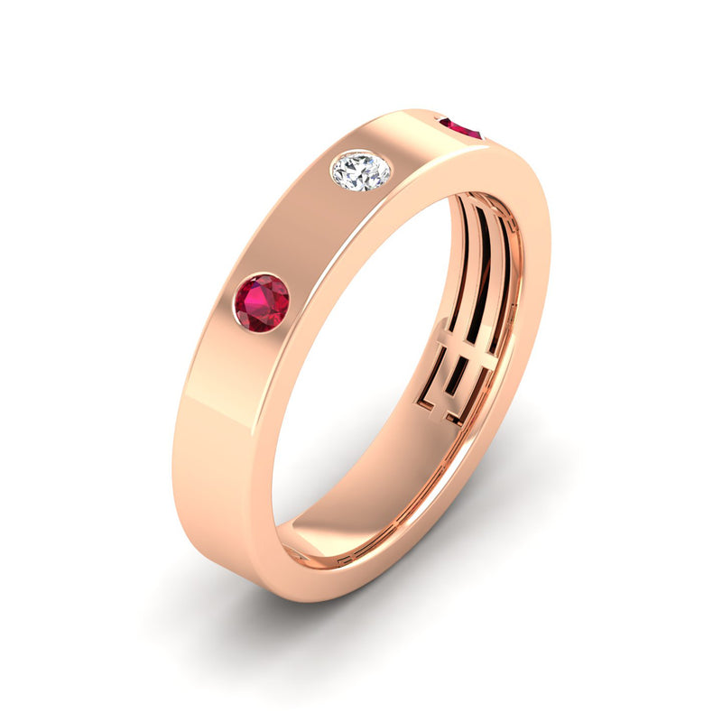 14K Rose Gold - Ruby