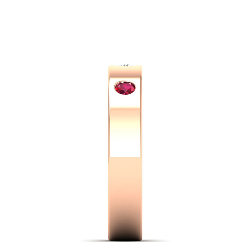 14K Rose Gold - Ruby