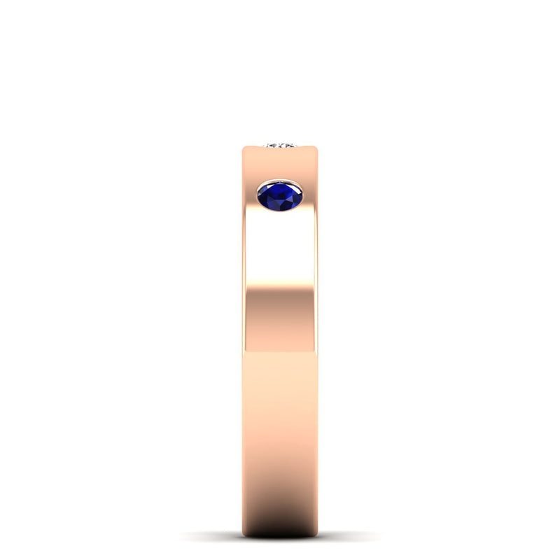14K Rose Gold - Sapphire