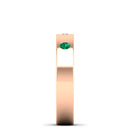 14K Rose Gold - Emerald