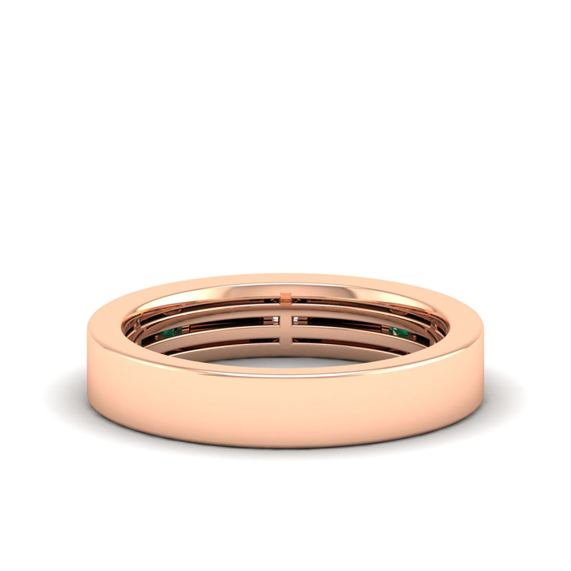 14K Rose Gold - Emerald