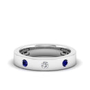 14K White Gold - Sapphire