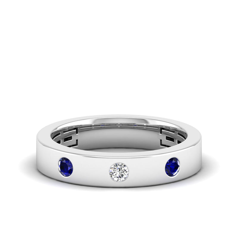 14K White Gold - Sapphire