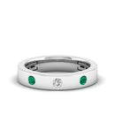 14K White Gold - Emerald