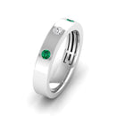 14K White Gold - Emerald