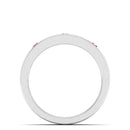 14K White Gold - Ruby