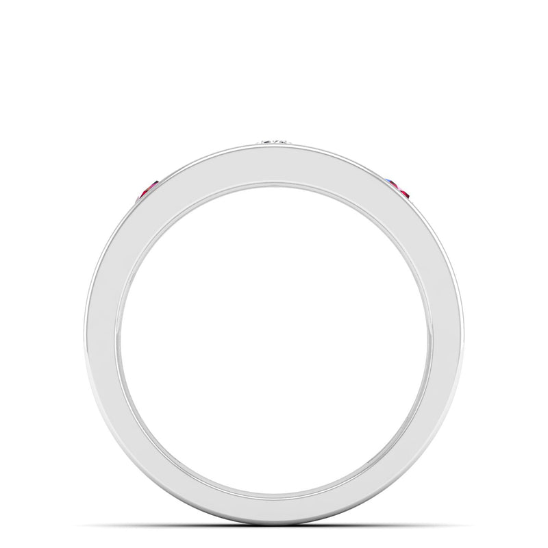 14K White Gold - Ruby