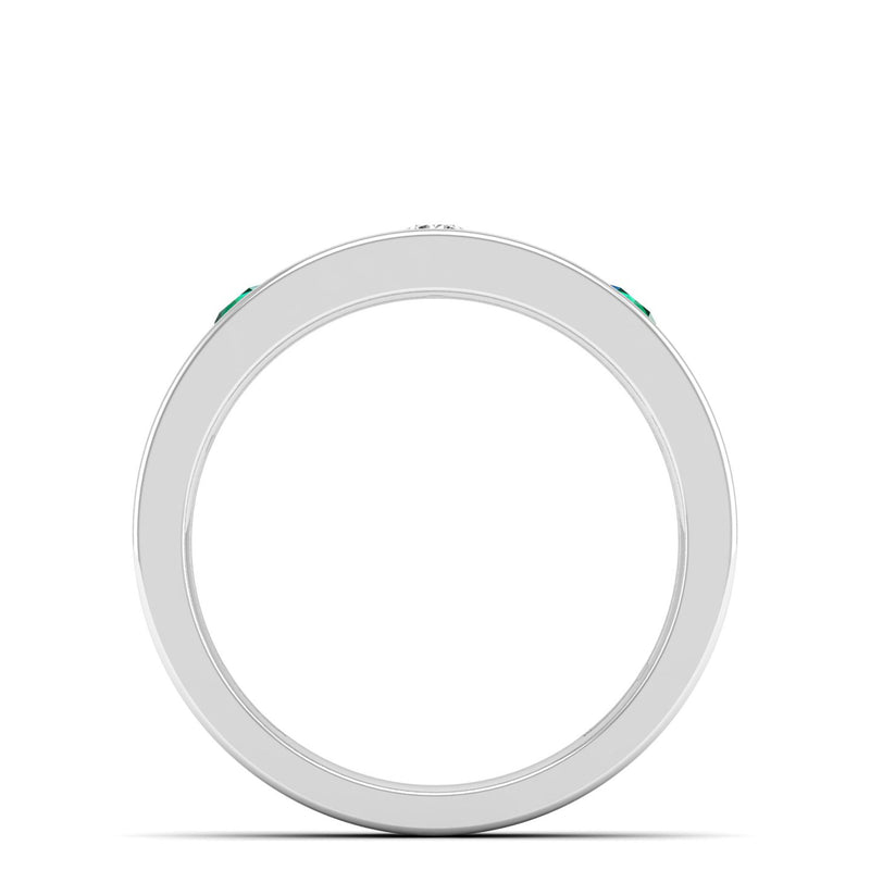 14K White Gold - Emerald