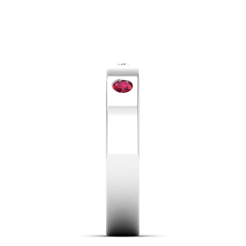 14K White Gold - Ruby
