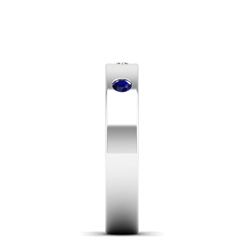 14K White Gold - Sapphire