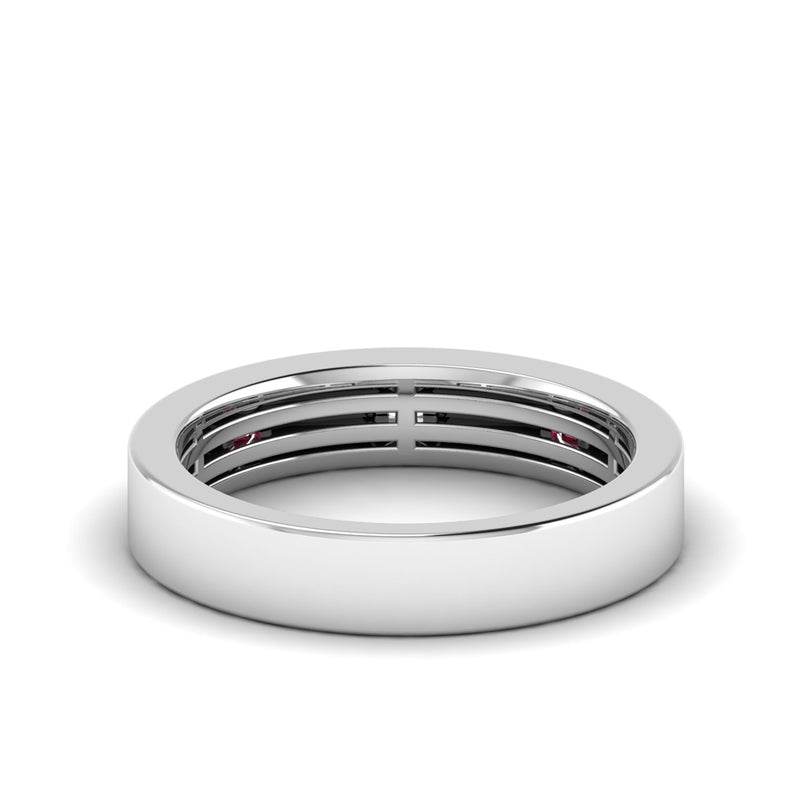 14K White Gold - Ruby