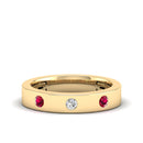 14K Yellow Gold - Ruby