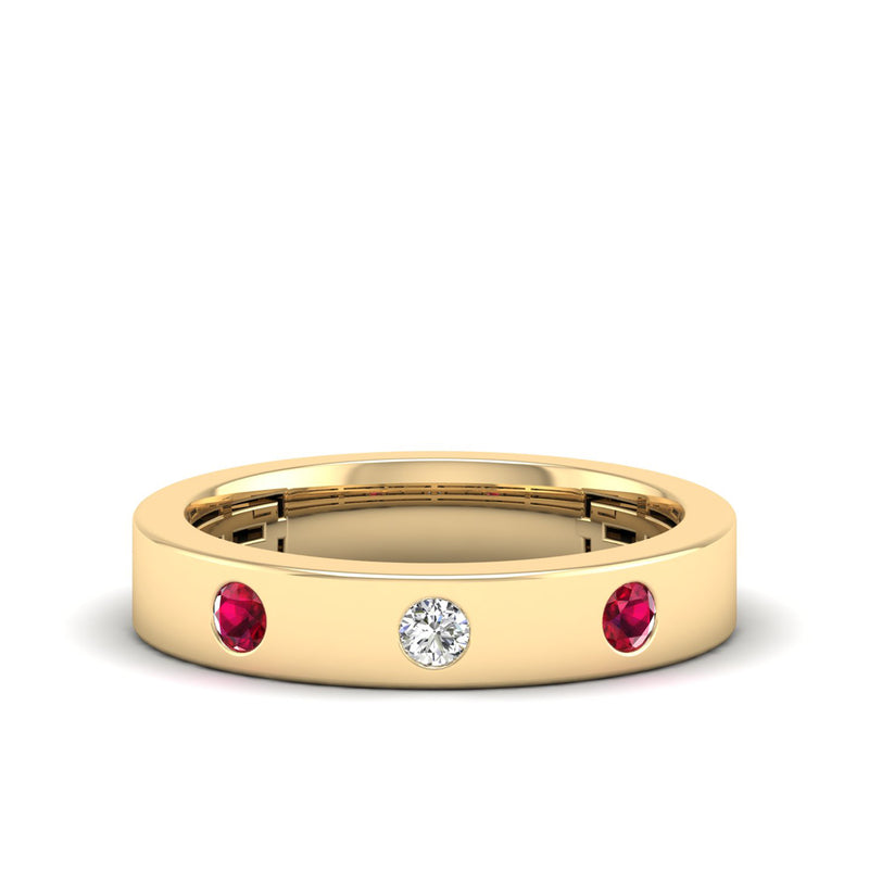 14K Yellow Gold - Ruby