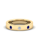 14K Yellow Gold - Sapphire