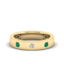 14K Yellow Gold - Emerald