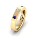 14K Yellow Gold - Sapphire