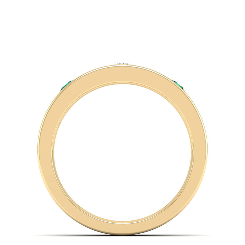 14K Yellow Gold - Emerald