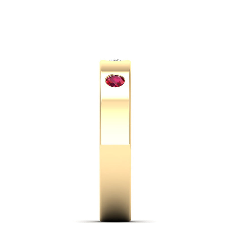 14K Yellow Gold - Ruby