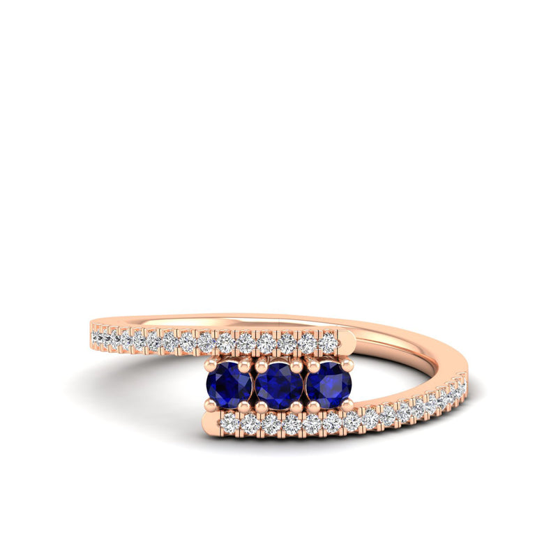 14K Rose Gold - Sapphire