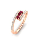 14K Rose Gold - Ruby