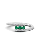 14K White Gold - Emerald